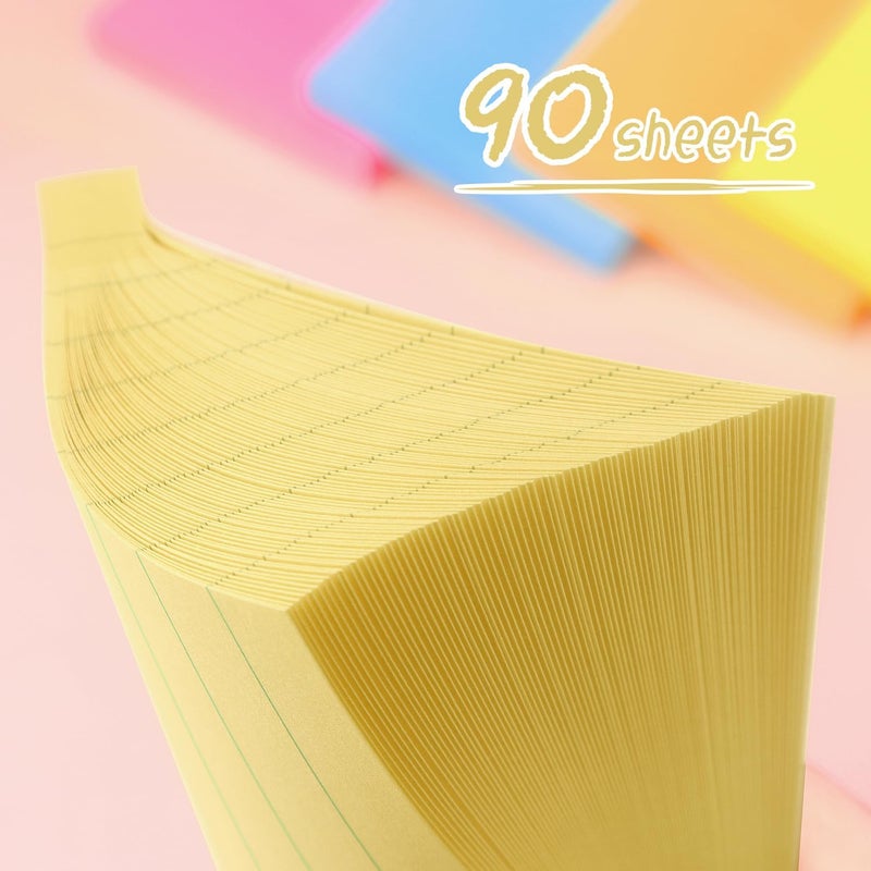 Eastern Wolf Lined Sticky Notes 3x3 Sticky Notes with Lines Self-Stick Notes Bright Color 4 Pads 90 Sheets/Pad (Yellow) - Image 5